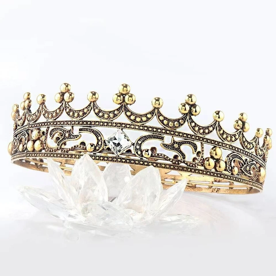 Corona Rey Hombre, Fiesta Metal Vintage, Disfraz, Boda Halloween, Cumpleaños, Regalo Foto 2 de 2