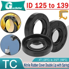 Metric Oil Shaft Seal 125mm - 139mm Dust Grease Seal TC Double Lip w/ Spring