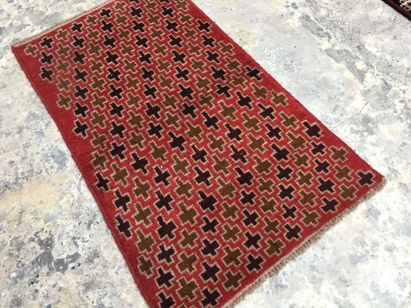 Alfombra afgana vintage anudada a mano alfombra Oushak impresionante alfombra decoración del hogar alfombra, 3x5 pies Foto 2 de 4