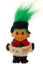 CHRISTMAS CAROLERS TROLL DOLL - 5" - NEW - Collectible BOY Russ Troll Doll