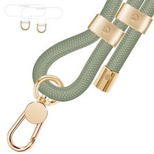 Crossbody Phone Lanyard with Wrist Strap  Charms Universal Green