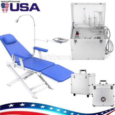 Portable Dental Delivery Unit Treatment Air Compressor Suction 4Hole /Chair