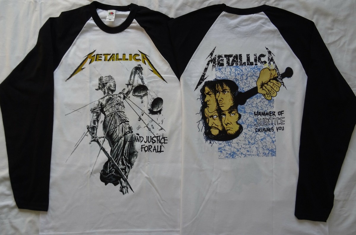 Metallica Longsleeve T-Shirt And Justice For All Men's White/Black