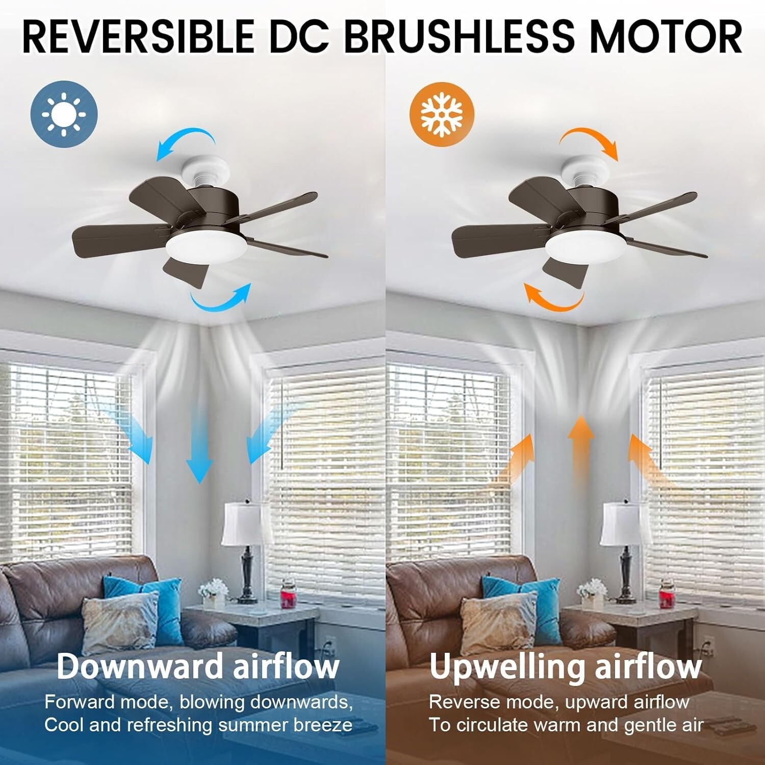 Ceiling Fans with Lights 19in Small Ceiling Fan ceiling fans with remote Dimmabl