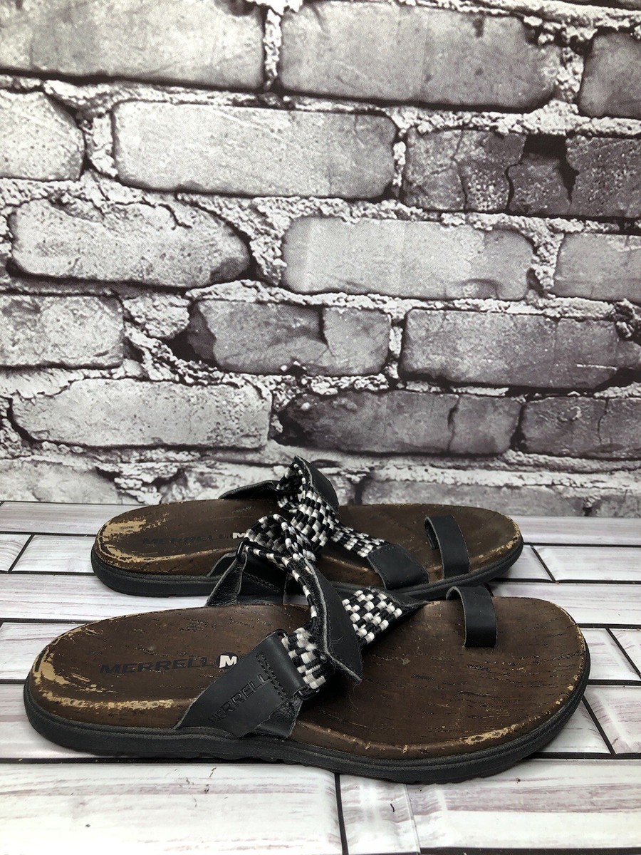 Merrell Around Town Sunvue Black Leather Comfort Casual  display picture 3