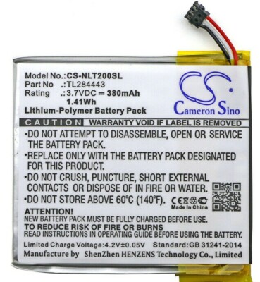 380mAh Battery for NEST A0013, T3007ES, Learning Thermostat 2nd 3rd Gen TL284443