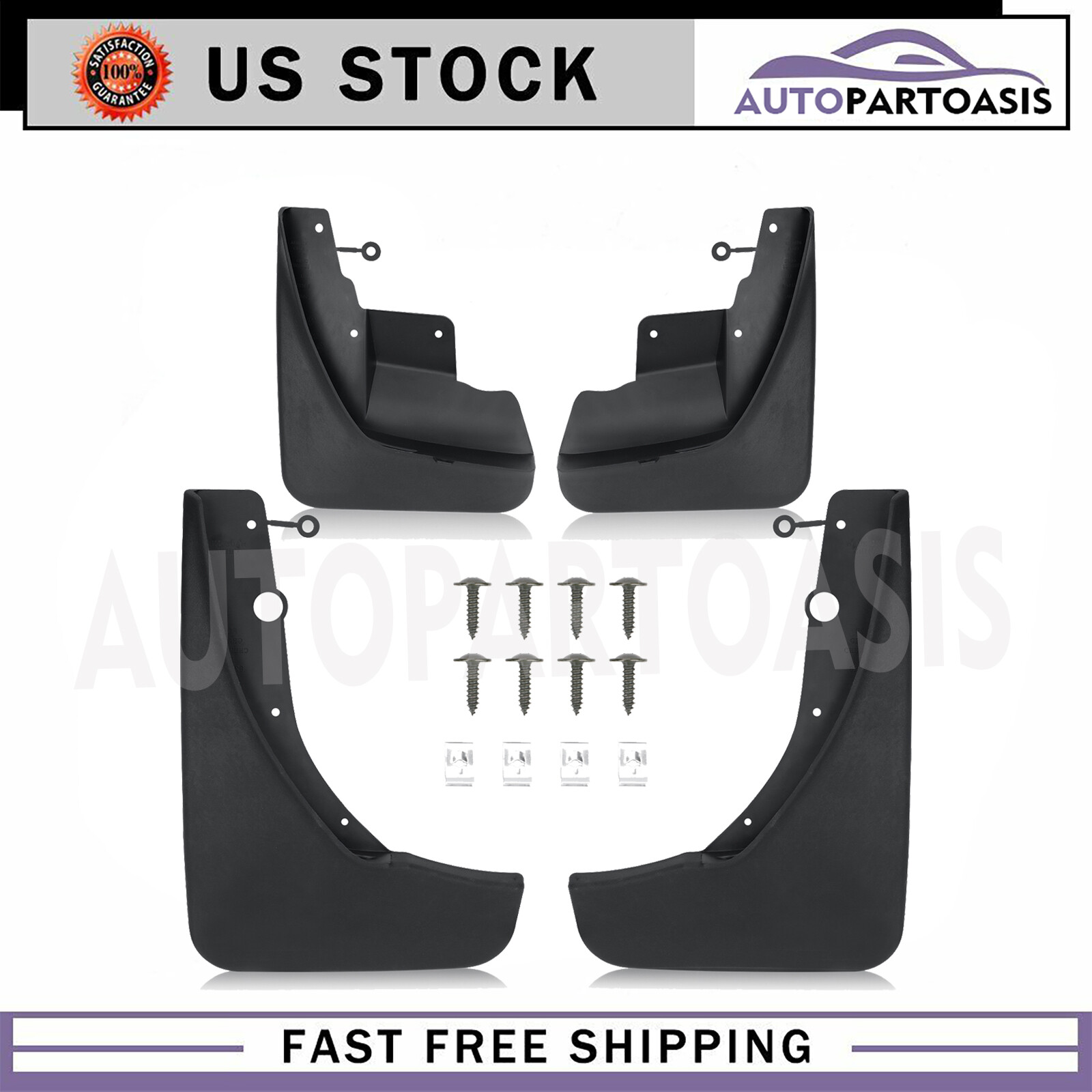 Jeep Grand Cherokee WK2 11-22 Front & Rear Mud Flaps Splash Guards Set of 4-image