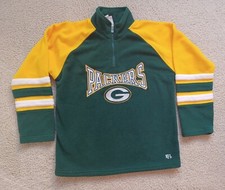 Green Bay Packers Youth 1/4 Zip Fleece Pullover Children's Size Large  12/14 