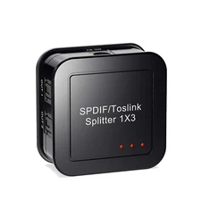 Digital Optical Audio 1X3 Splitter,Digital SPDIF TOSLINK Optical Fiber Audio 