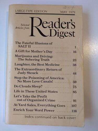 Readers Digest May 1979 Large Type/Print Marijuana Georgia O'Keeffe