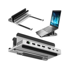 7 Port USB-C 14  Laptop Stand with Dual Display Docking Station, Tablet Ho