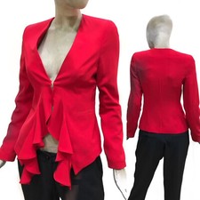 Fly Girl Giacca Donna Blazer Rosso Jacket Slim Casual Elegante in Cady Giacche