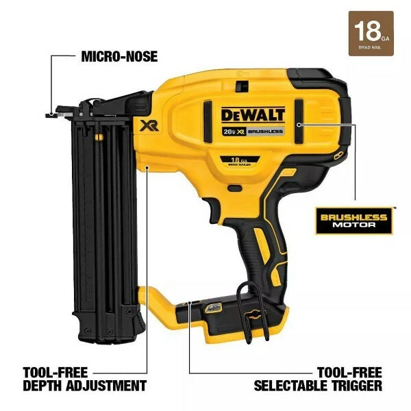 Dewalt cordless 18 gauge finish nailer deals