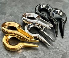 PAIR 316L Surgical Steel Keyhole Hanging Tapers Plugs Ear Weights Body Jewelry