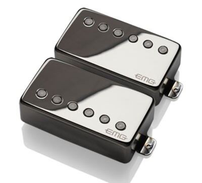EMG 57 / 66 Alnico V Active Neck & Bridge Humbucker set black chrome free ship