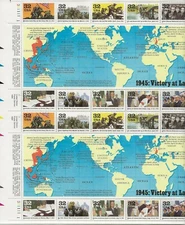 1995 32 cent 1945 World-War 2 full Sheet of 20 Scott #2981, Mint NH