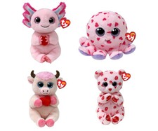 TY BEANIE BABIES BELLIES VALENTINES 2024 SOFT PLUSH TOY LOCKY SPRINKLES VALERI 