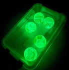 NEW! Vaseline / Uranium glass ball with AFTERGLOW / light collectible 25 mm