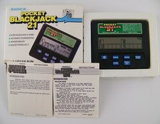 Radica 1350 Pocket Blackjack 21 Hand Held Electronic Cards Video Game