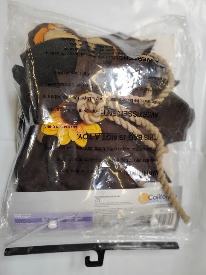 Disfraz California PARCHE CALABAZA ESPANTAPÁJAROS NIÑO PEQUEÑO Niñas Talla M - Faltan piezas Foto 4 de 4