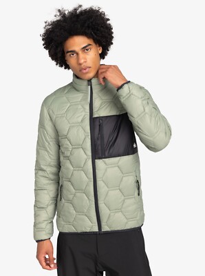 2025 NWT Mens Quiksilver Fuse Jacket $210 L sea spray green