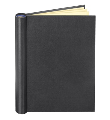 VELOFLEX  4954080 Klemmbinder Ledernarbung A5 Klemmmappe Klemmhefter - schwarz