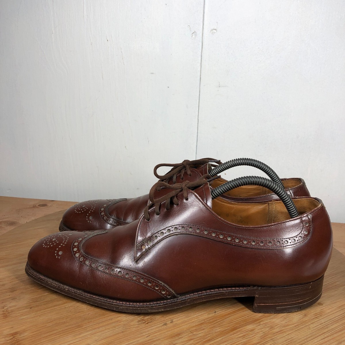 Alan Mcafee Shoes Mens 10 US 11 Oxfords Dress Wingtip Brown  display picture 2