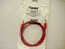 Pomona 1440-48-2 Red Banana Plug Patch Cord 48" Long