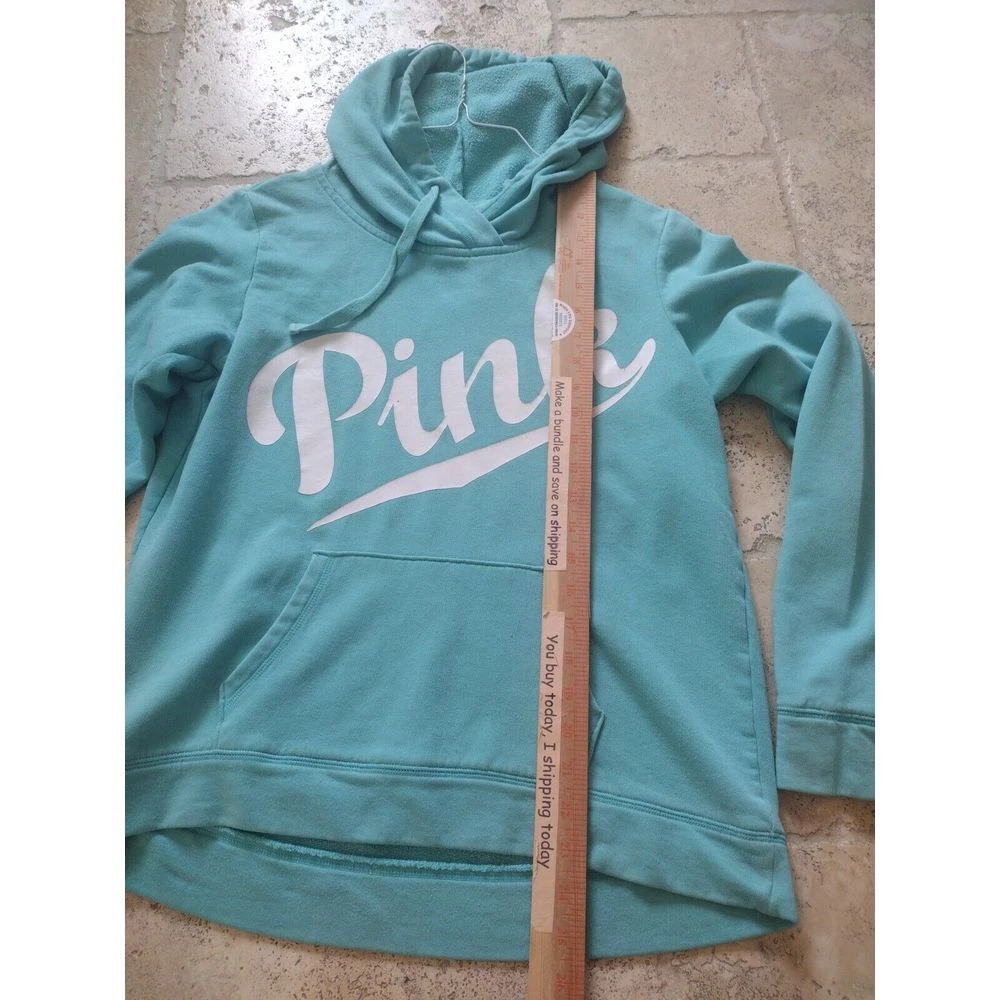 UNDERCOVER Felpa Victoria's Secret rosa donna S blu acqua pullover felpa con cappuccio logo bianco