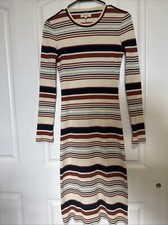 Madewell Dress Multicolor Small Long Sleeve Knee Length