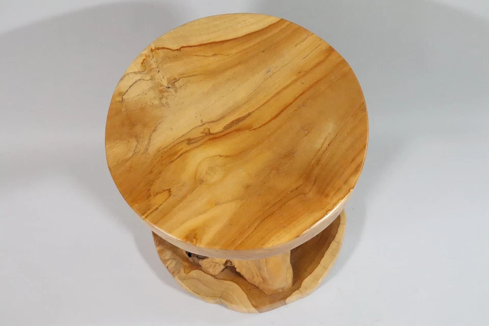 Design Hocker Sitzmöbel Blumenhocker Stuhl Wurzelholz Teakholz Unikat  (RE319) - Bild 2 von 4