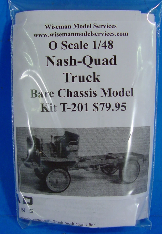 O/On3/On30 1/48 NASH-QUAD RAG TOP CAB STAKE BED TRUCK KIT WISEMAN T-201/202/209 - Image 2 of 4