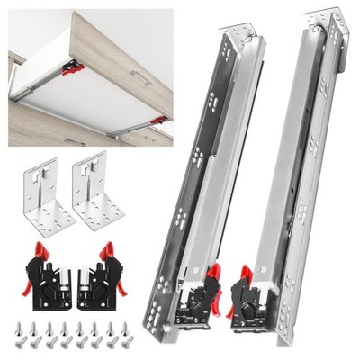SHUHANG 6 Pair Undermount Drawer Slides 24 inch Soft Close 80 lb Load Capacit...