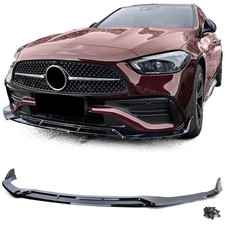 Sport Front Spoiler Lippe Schwarz Glanz für Mercedes C Klasse W206 S206 ab 21