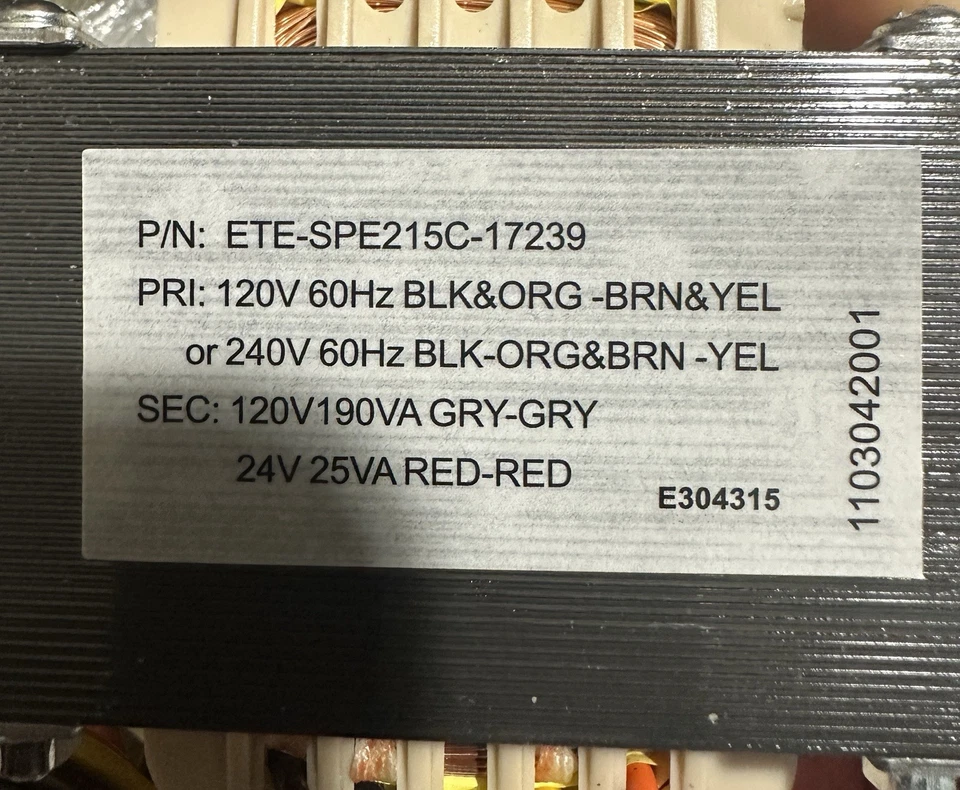Hayward IDXL2TRF1930 Transformer 120/240 Volt to 24 Volt in AC Transformer - Image 2 of 2