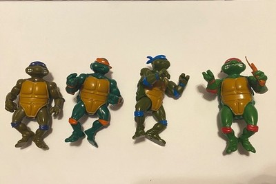 Lot of 4 TMNT Action Figures 1988 Mirage Studios Playmates Toys Teenage Mutant