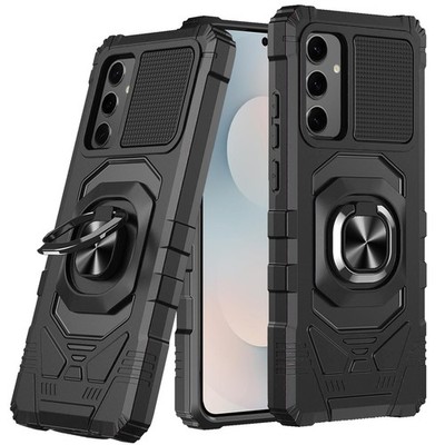 For Samsung S26 6.3'' Case Shockproof Dual Layer with Ring Stand + Tempered Glass
