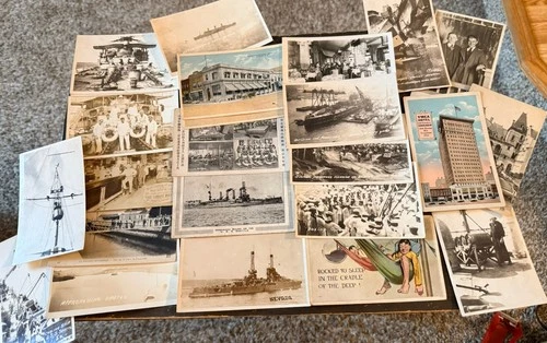 (24) RPPC/Real Photo Postcard Lot/WW1 Military/Naval/China/YMCA/People
