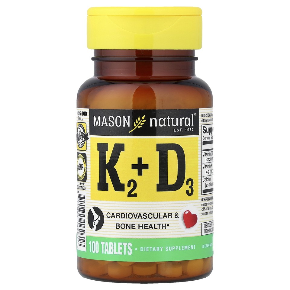 Vitamin K2 + D3, 100 Tablets