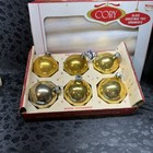 35 Gold Vintage Glass Christmas Ornaments Coby,Shiny Bright,Franke With Boxes — photo 9