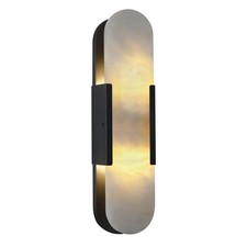 Sucelating 19.7in Matte Black Alabaster  Ligh...