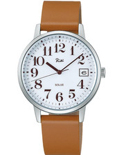 【USED】SEIKO Riki Standard Solar Watch AKPD402 White Dial Brown Leather Band
