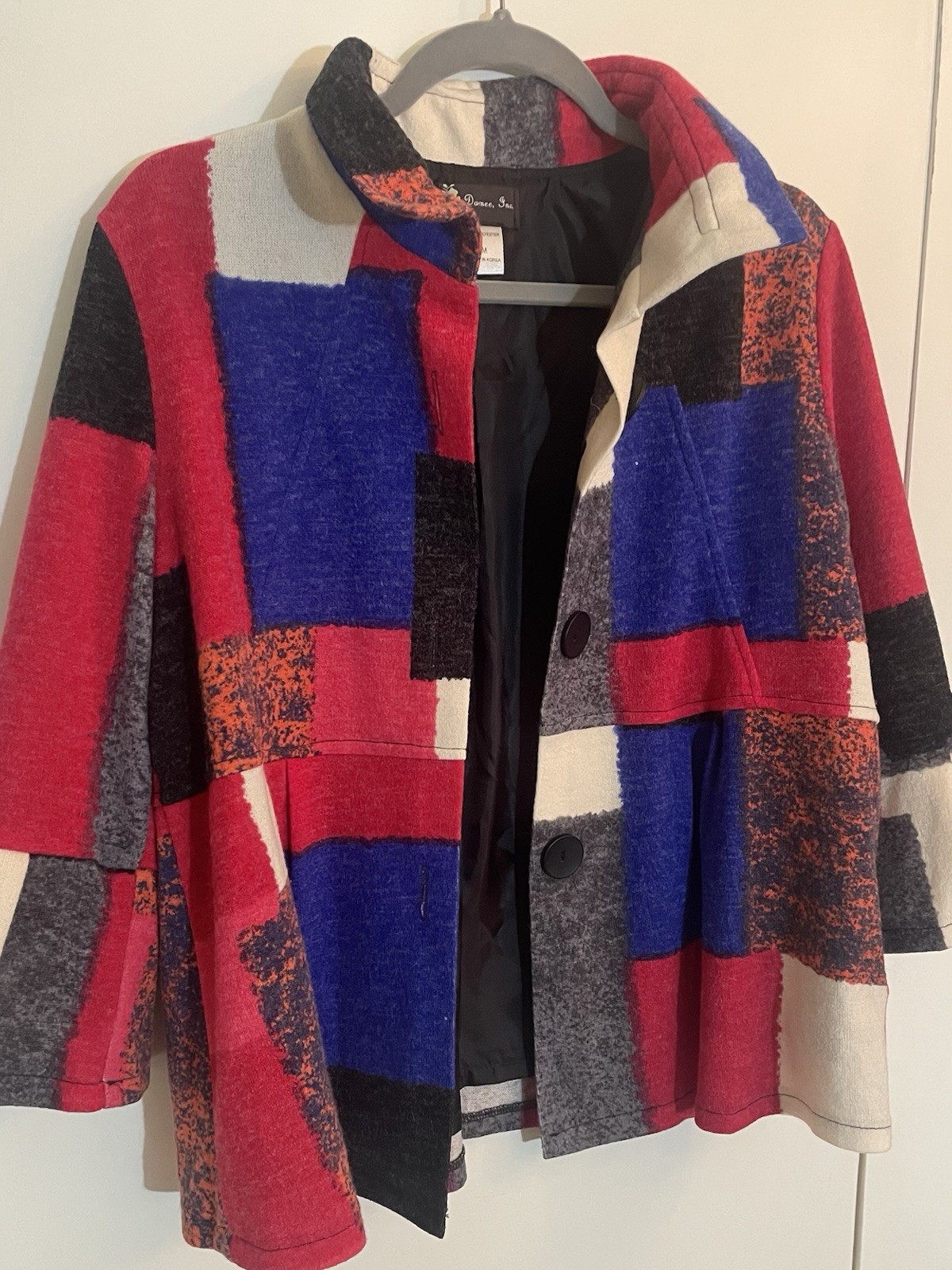 Damee Inc Jacket Multicolor Patchwork Art To Wear… - image 1