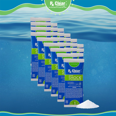 Rx Clear 68% Calcium Hypochlorite Super Chlorine Pool Shock 24 x 1 lb Bags