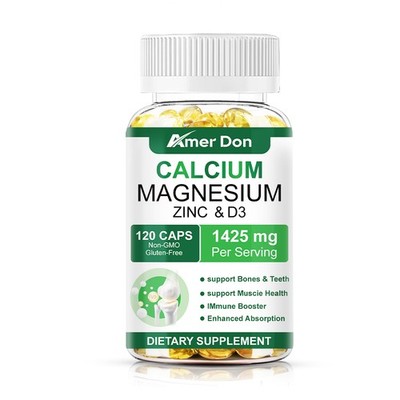 Calcium Magnesium Zinc with Vitamin D3 Support Strong Bone & Muscle Health