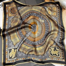 100 Mulberry Silk 27" Square Scarf Women Neckerchief Wrap Vintage Bandana Tied
