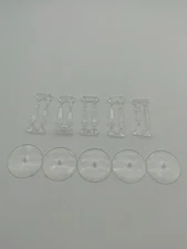 Lot of 5 32mm Small Flying Bases + Stems Used For Warhammer 40k & AoS GW Games 