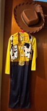 Woody Boys Cowboy Costume Complete Outfit Jumpsuit with Hat Yellow/Blue/Brown/re