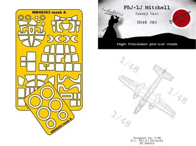 DEAD Design 1/48 PBJ-1J Mitchell Masks for HK kits