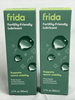 Lot of 2- Frida Fertility Conception-Friendly Lubricant 1.7 oz NEW in box.  